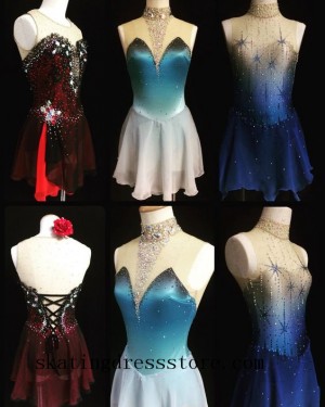 free shipping kids ice skater halloween costume Beaded custom other CJ276