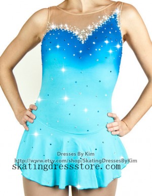 custom Beaded Lycra ice skating competition dresses for sale CJ187