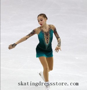 girls women kids ice skating jumpsuit Lycra 2018 FC1605
