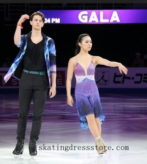 Purple women most beautiful figure skating dresses FC1033