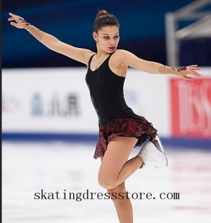 women 2018 most beautiful figure skating dresses girls long sleeves or sleeveless FC1452