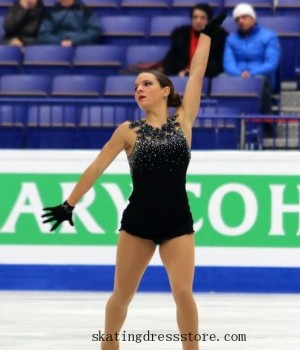 Lycra women red figure skating competition dresses FC1489
