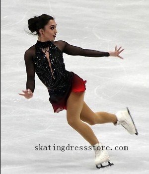 girls Beaded spandex second hand ice skating dresses free shipping FC1289