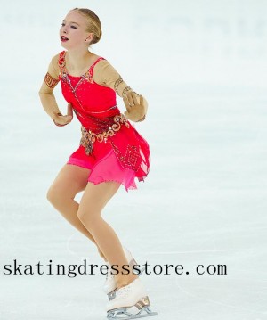 sharene figure skating dresses Beaded spandex kids free shipping 2018 FC384