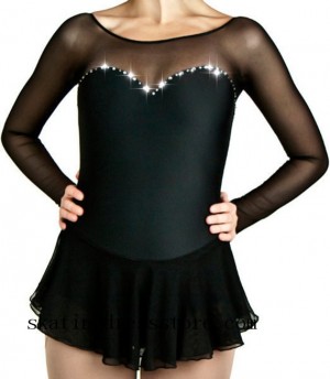 black spandex free shipping spandex skating dance dress girls CJ163