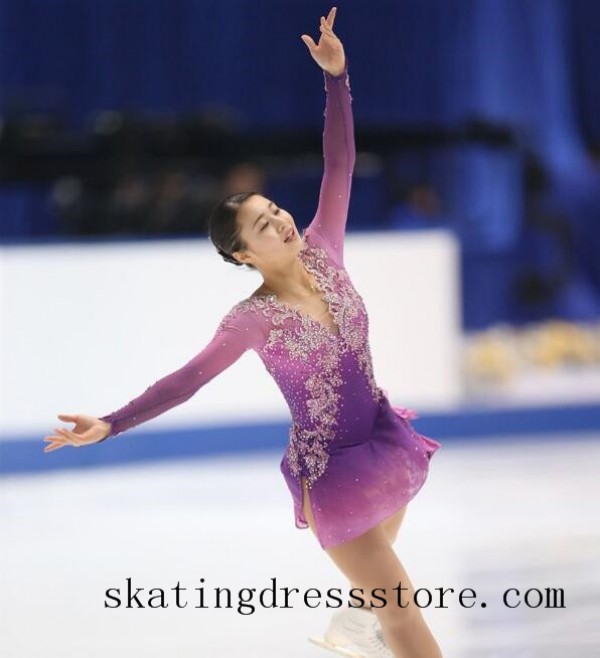 Long sleeve ice skating dress store