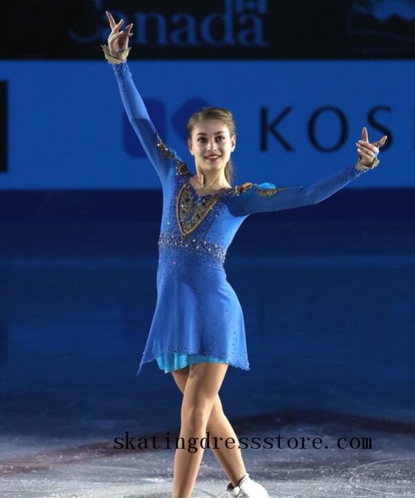 Rainbow figure skating dress outlet