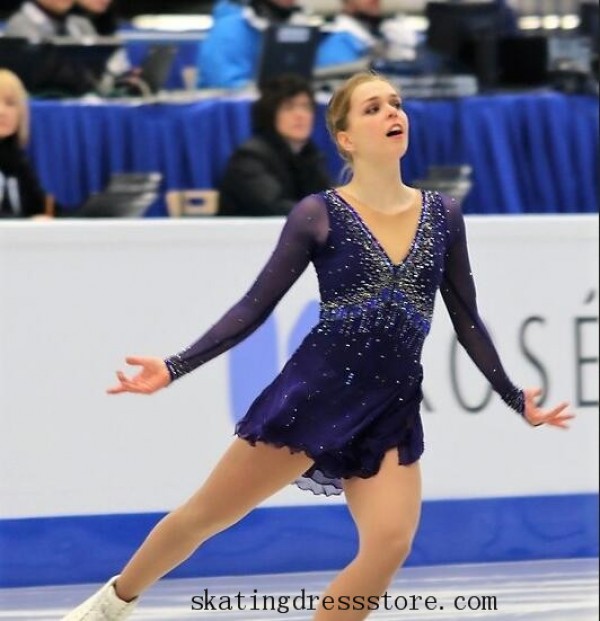 Blue skating dress best sale