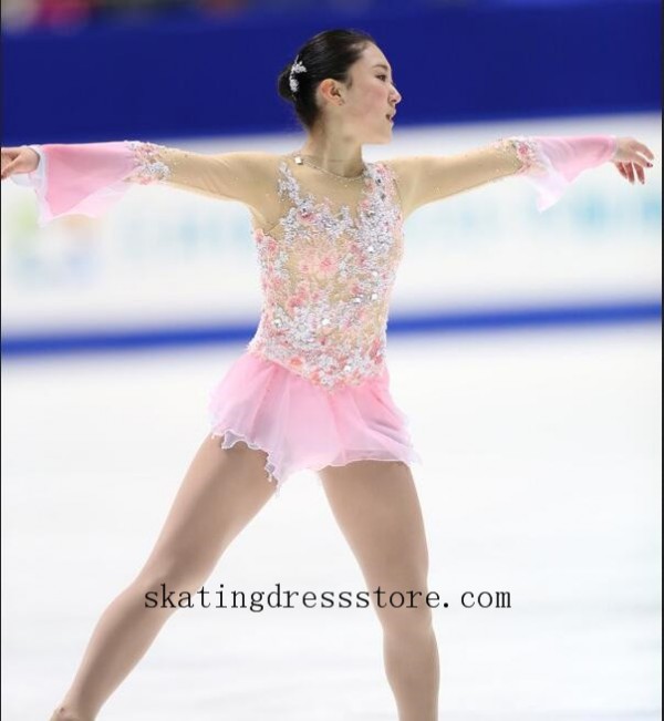 Gold figure skating best sale dress
