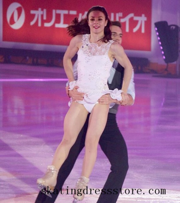 White skating dress top