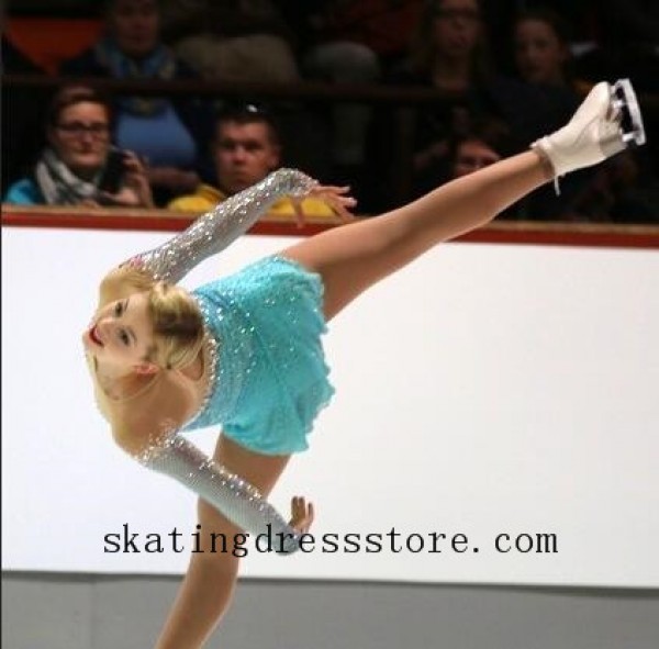 Light blue figure skating dress shop