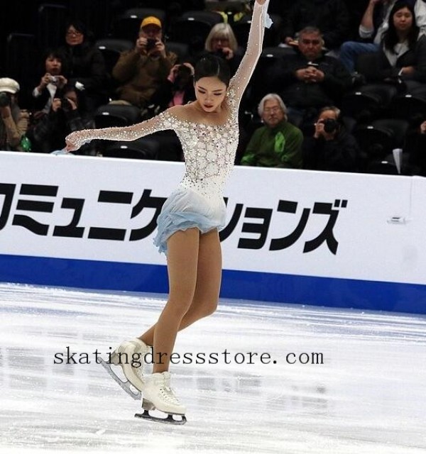 Lycra moana figure skating dress spandex custom FC851 SkatingDressStore