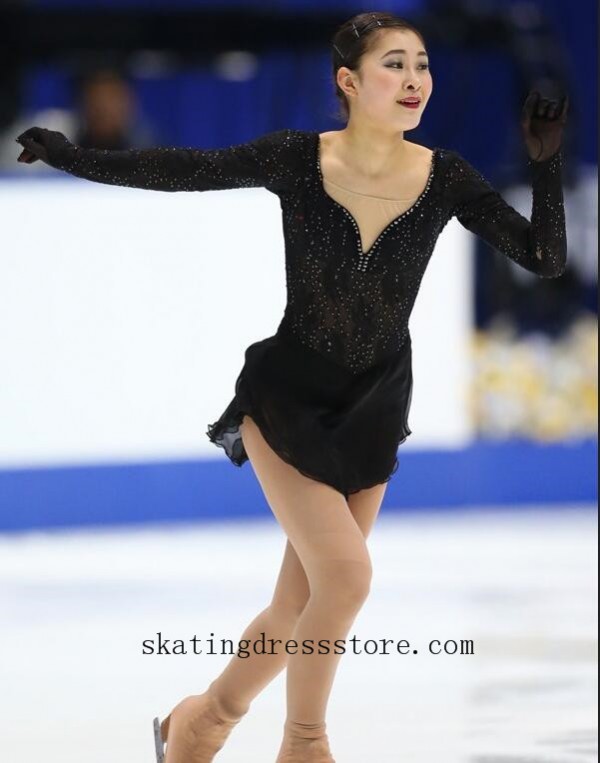 custom Beaded women ombre figure skating dress FC1117 SkatingDressStore