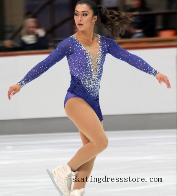 Silver figure skating dress top