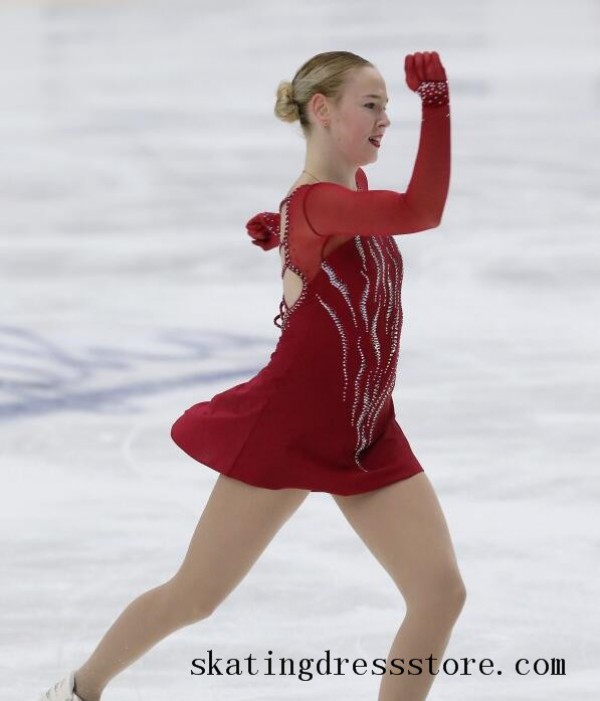 spandex women free shipping used figure skating dresses FC307
