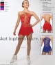 Girls Ice Skating Dress Red Crystals Custom Brad Griffies Designs B1781