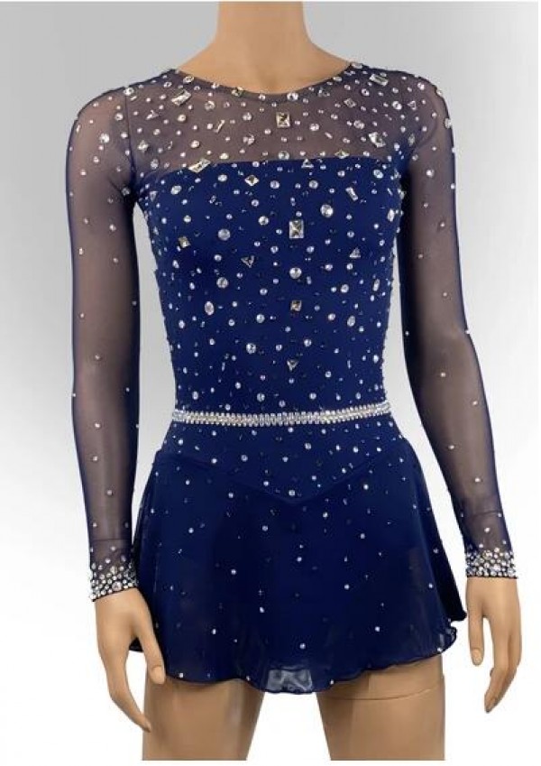 dark blue figure skating dress Simple Light Blue Satin Homecoming Dresses, Lace Up Short Prom Dress G   MyGirlProm.com